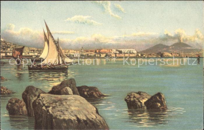 Napoli Neapel Panorama preso da Margellina