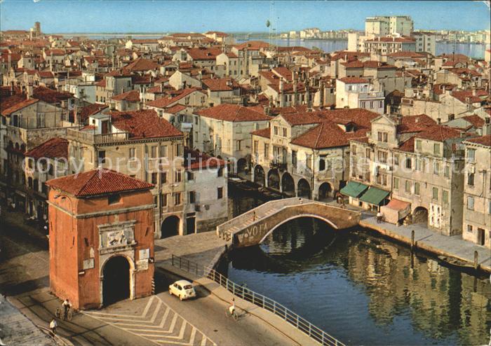 Chioggia Venetien Rundblick ueber die Stadt