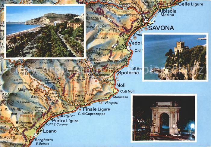 Finale Ligure La passeggiata il Castelletto, Piazza Vittorio Emanuele notturno