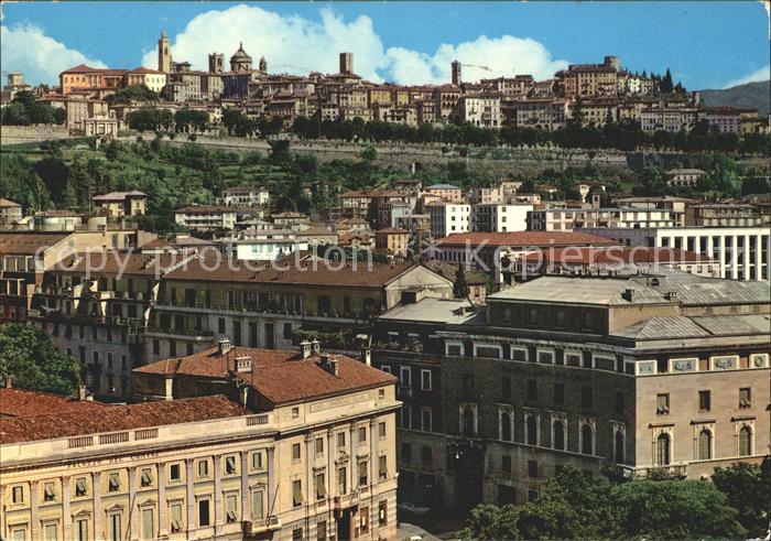 Bergamo scorcio citta alta Teilansicht und obere Stadt
