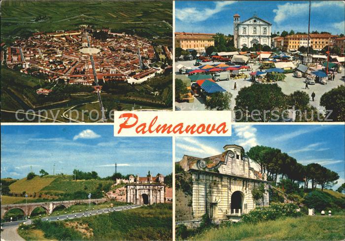 Palmanova Udine Marktplatz Bruecke Fliegeraufnahme