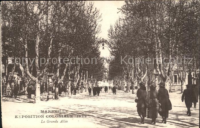 Exposition Coloniale Marseille 1922  La Grande Allee