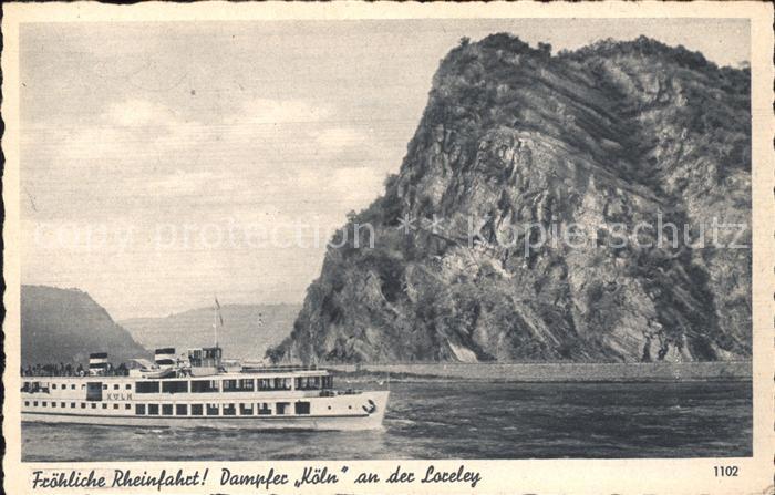 Dampfer Binnenschifffahrt Köln Loreley