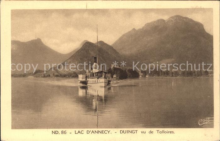 Dampfer Seitenrad Lac d_Annecy Duingt Talloires