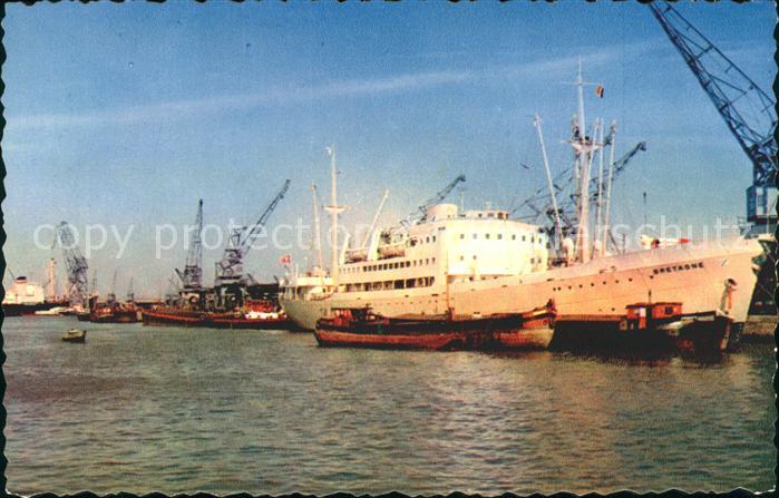 Dampfer Oceanliner Bretagne Antwerpen Haven Anvers Port