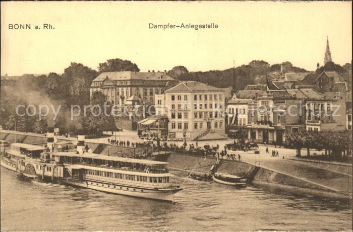 Dampfer Seitenrad Anlegestelle Bonn am Rhein