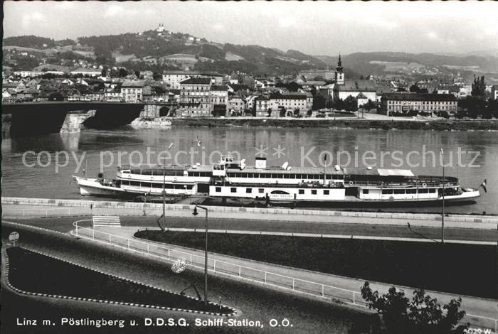 Dampfer Seitenrad Stadt Passau Linz Poestlingberg D.D.S.G.