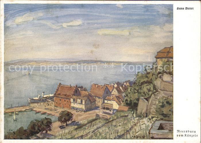DIETER Hans (1881-1968) Bodenseekuenstler Meersburg vom Kaenzele Nr. 478