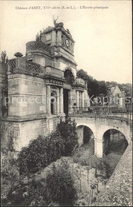 Anet Chateau XVI siecle Entree principale Po