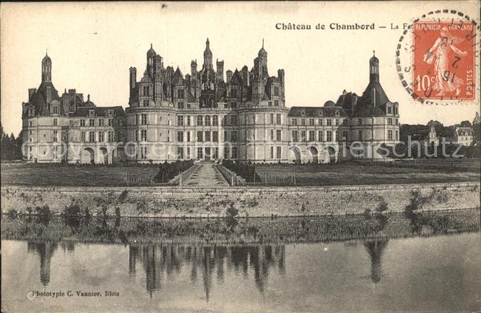 Chambord Blois Chateau Stempel auf AK
