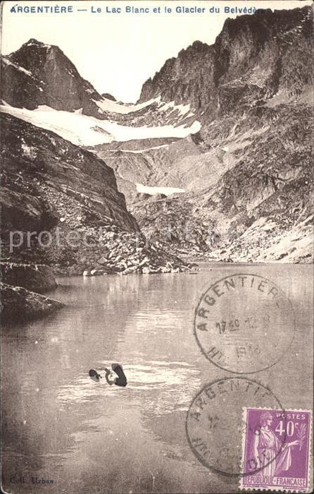 Argentiere Haute-Savoie Lac Blanc et Glacier du Belvedere Stemp