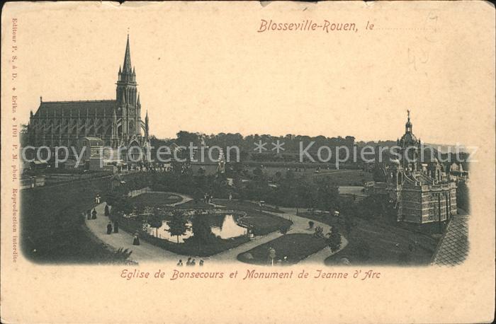 Blosseville Eglise de Bonsecours et Monument de Jea