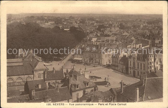 Nevers 58 Vue panoramique Parc et Place Carnot