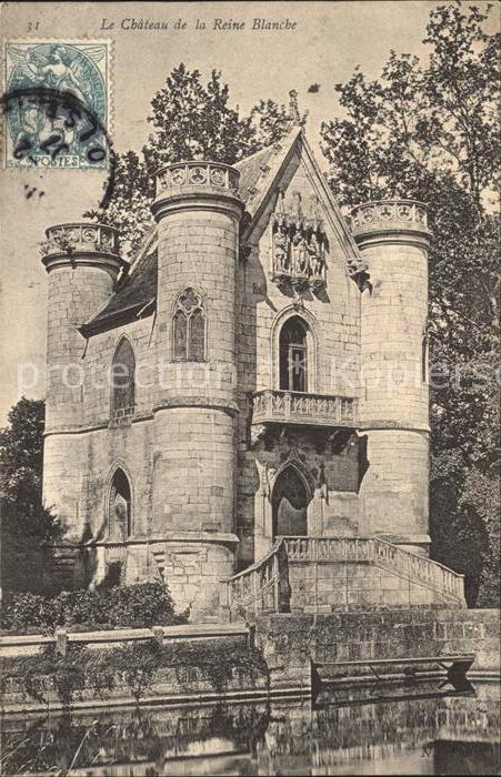 Coye-la-Foret Chateau de la Reine Blanche Stempel auf