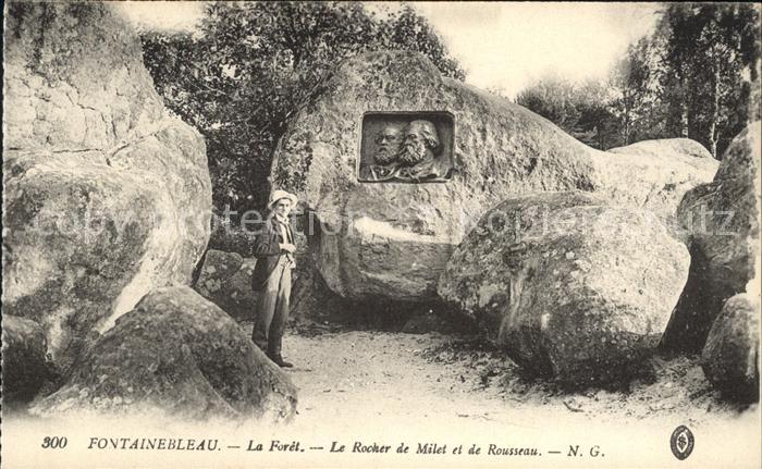Fontainebleau Seine et Marne La Foret Rocher de Milet et de Rousseau