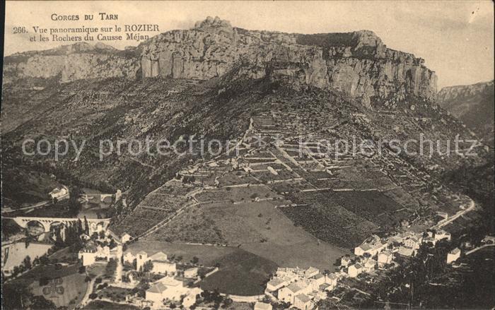 Gorges du Tarn Vue panoramique Rochers du Causse Mejan