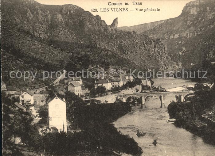 Les Vignes Lozere Vue generale Pont Gorges du Tarn