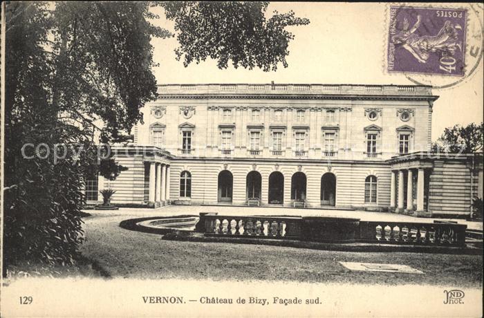 Vernon Eure Chateau de Bizy Stempel auf AK