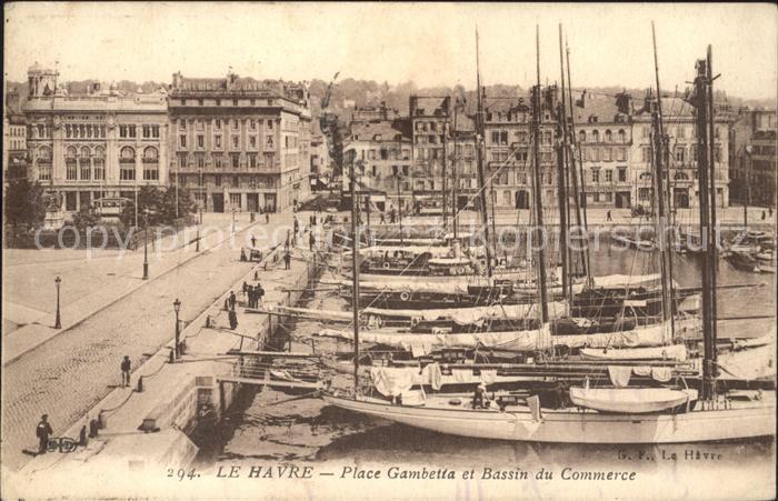 Le Havre Place Gambetta et Bassin du Commerce Vo