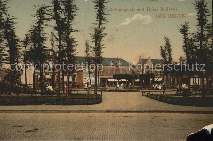 Den Helder Julianapark met Hotel Bellevue