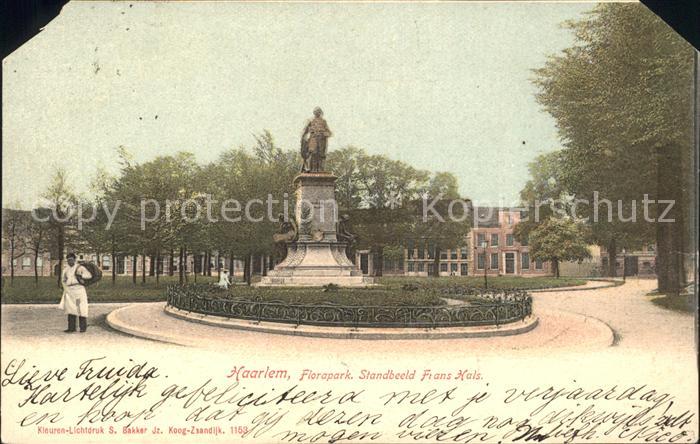 Haarlem Florapark Standbeeld Frans Hals Monument Denkmal