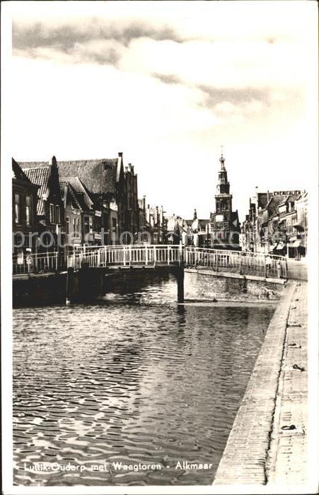 Alkmaar Luttik Oudorp met Waagtoren Bruecke