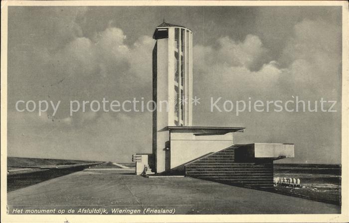 Wieringen Het Monument op de Afsluitdijk Relief