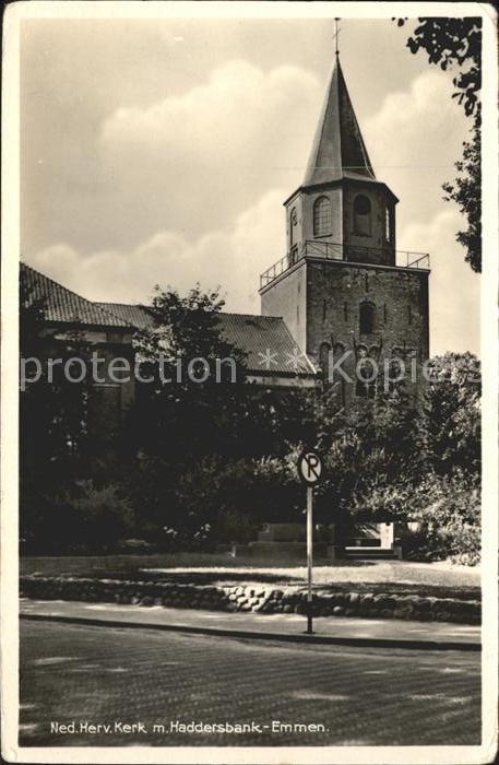 Emmen Netherlands Ned Hervormde Kerk met Haddersbank Kirche