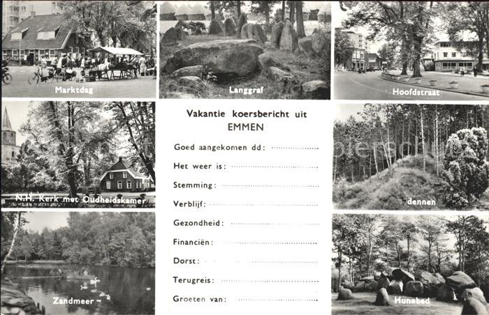 Emmen Netherlands Marktdag Langgraf Hoofdstraat Dennen Hunebad Zandmeer Kerk Oud