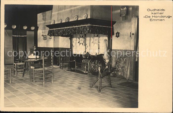Emmen Netherlands Oudheidskamer De Hondsrug Spinnrad Kamin