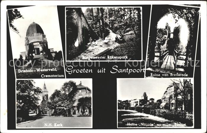 Santpoort Noord Crematorium Burgemeester Rijkenspark Ruine van Brederode Brug Vi
