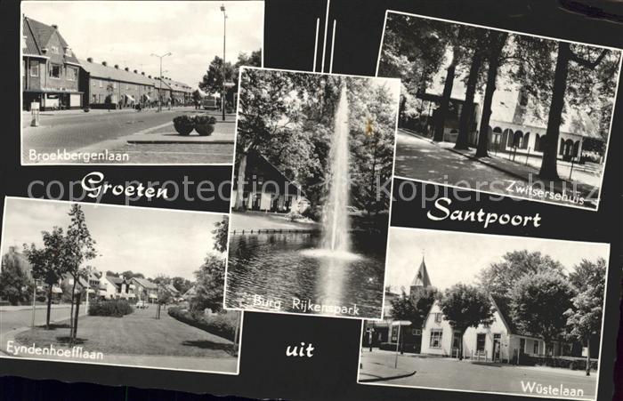 Santpoort Noord Broekbergenlaan Eyndenhoefflaan Burg Rijkenspark Zwitsersehuis W
