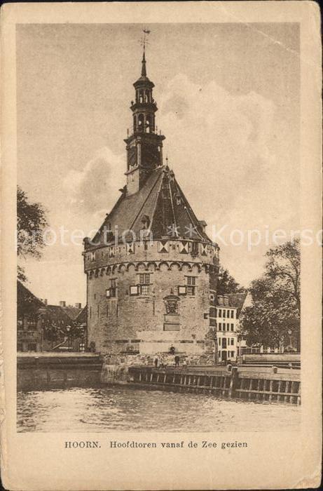 Hoorn Hoofdtoren anno 1532 vanaf de Zee gezien Hauptturm