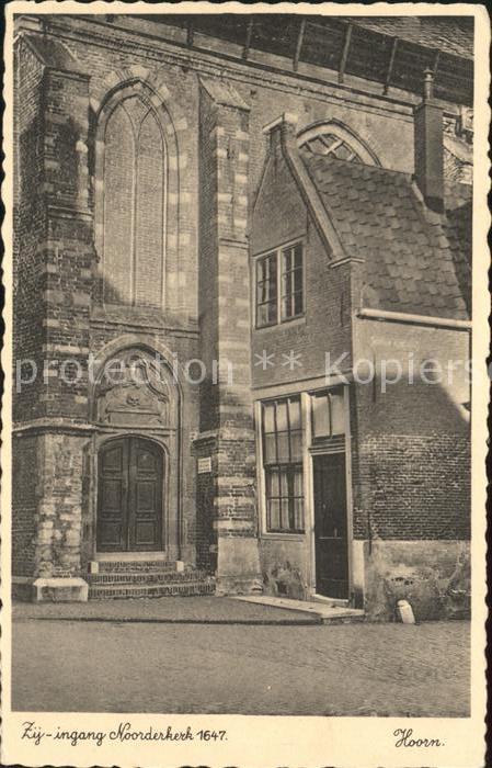 Hoorn Zij ingang Noorderkerk anno 1647 Kirche