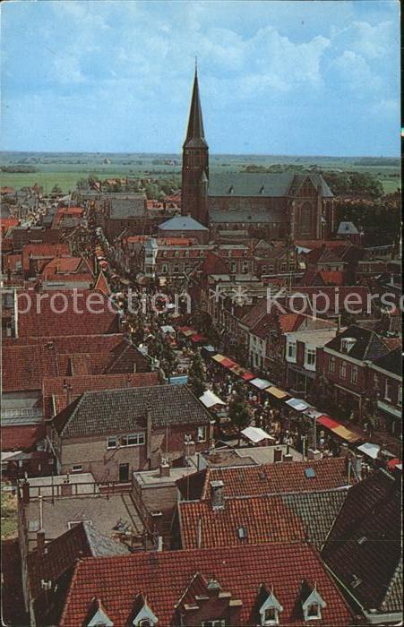 Schagen Niederlande Panorama Westfriese markt Kerk