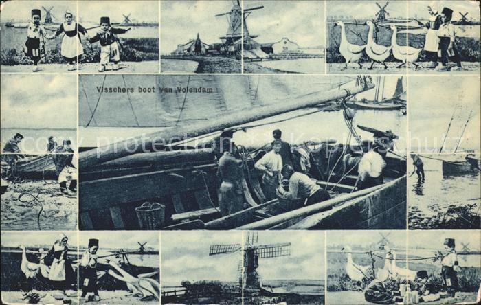Volendam Visschers boot Fischerboot Kinder Windm