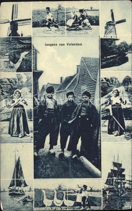 Volendam Volendammer Jongens Kinder Windmühle Fi