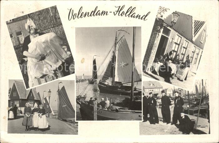 Volendam Trachten Fischerboot Hafen