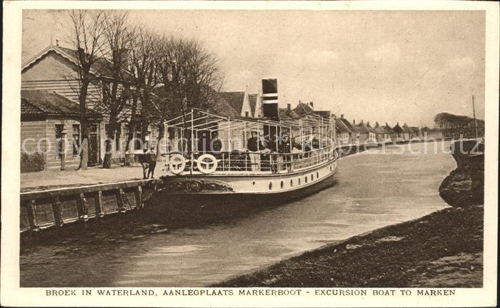 Broek Waterland Aanlegplaats Markerboot Ausflugsboot