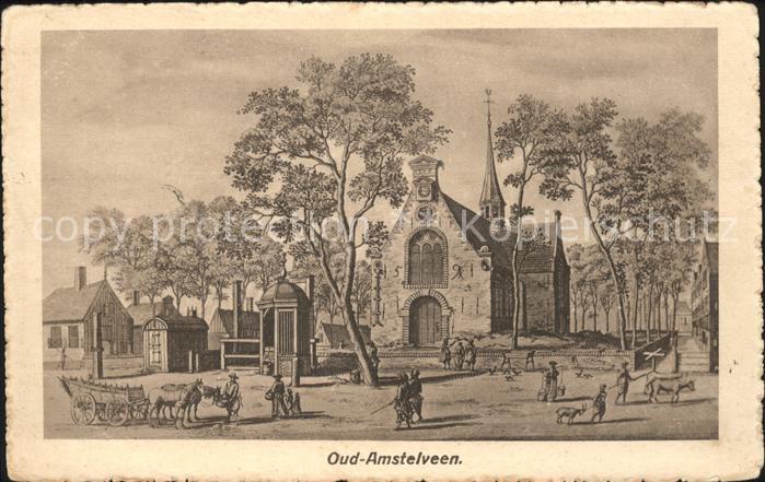 Amstelveen Oud Amstelveen Kerk Künstlerkarte