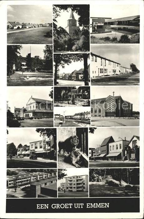 Emmen Netherlands Teilansichten Kirche Zoo Löwe Felsen