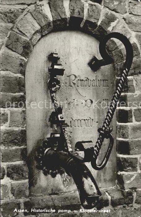 Assen Historische pomp Kloosterstraat anno 1883