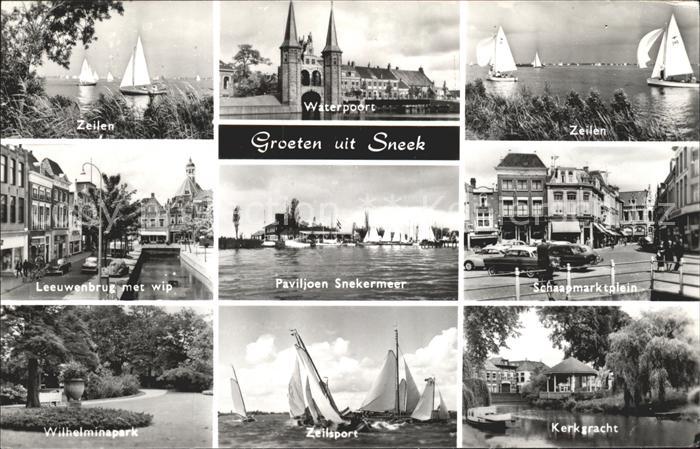 Sneek Zeilen Waterpoort Leeuwenbrug Wip Paviljoen Snekermeer Schaapmarktplein Wi
