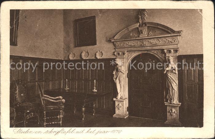 Leeuwarden Stoelen en schrijftafel uit het jaar 1670 Moebel 17. Jhdt.