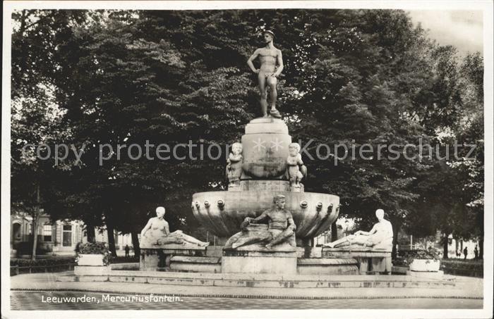 Leeuwarden Mercuriusfontein Brunnen Skulptur