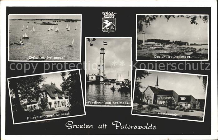 Paterswolde Zeilen op het meer Gemeentehuis Paviljoen Huize Landgoed de Braak Se
