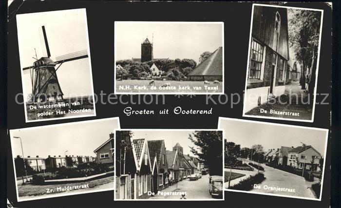 Oosterend Watermolen Kerk Straat Windmühle