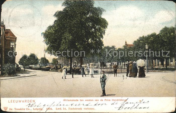Leeuwarden Willemskade ten westen van de Prins Hendrikbrug