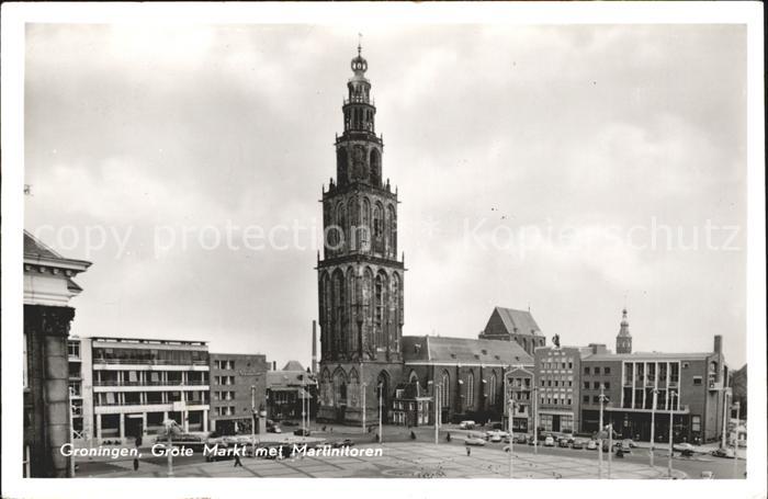 Groningen Grote Markt met Martinitoren