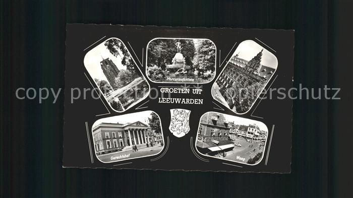 Leeuwarden Oldehove Mercuriusfontein Kanselarij Waag Gerechtshof Wappen